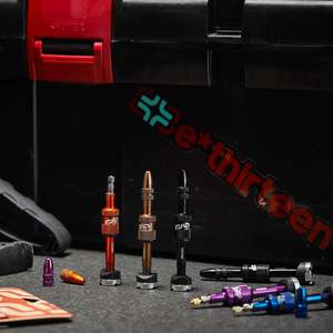 Components Tubeless: Tubeless Valves 16-24mm 2 pcs e*thirteen Black