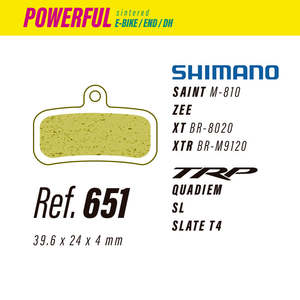 Brake Pads: Less Brakes Shimano Powerful 651