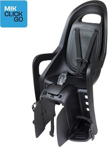Polisport Groovy MIK‑HD Rear Bicycle Seat – Black/Dark Grey (Up to 22 kg)