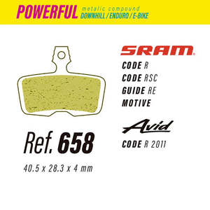 Brake Pads: LESS BRAKES 658 POWERFUL METAL