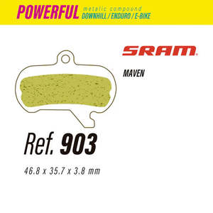 Brake Pads: LESS 903 Powerful Metal Brake Pads – SRAM Maven