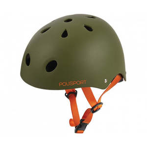 Helmets 2: Polisport Urban Radical Helmet – Kids/Youth (53–55 cm) Tag Green