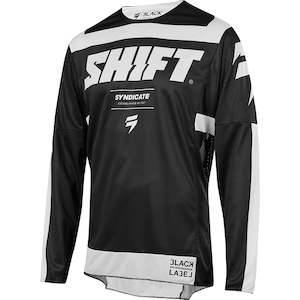 SHIFT 3LACK STRIKE JERSEY [BLACK/WHITE]