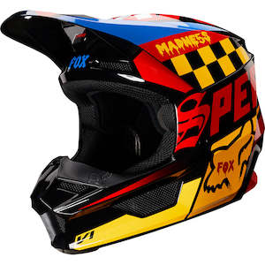 YOUTH V1 CZAR HELMET [BLACK/YELLOW] M