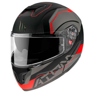 Streetbike Helmets: MT ATOM SV [QUARK MATT BLACK/FLURO ORANGE] 56 S