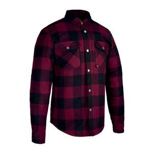 Streetbike Jackets: Oxford Kickback 2.0 Shirt - Red / Black