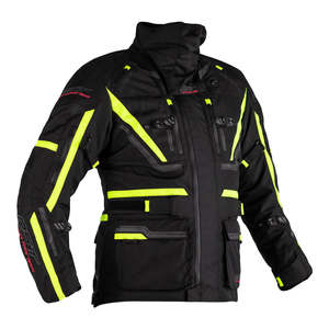 Road Sale: RST PRO SERIES PARAGON 6 CE TEXTILE JACKET [BLACK/FLO YELLOW]