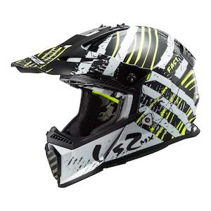 Off Road Apparel: LS2 MX437 Fast Evo Verve Helmet - Black / White