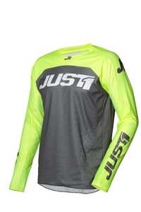 Summer Collection: JUST1 J-FORCE MX JERSEY TERRA DARK GRY/FLUO YEL MD