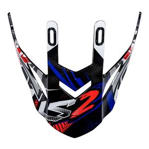 Off Road Apparel: LS2 MX437 / MX437J FAST PEAK STRONG RED/WHT/BLU