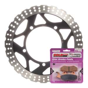 Brakes Off Road: Brake Disc & Pad Front Kit - Kawasaki EX300 Ninja '13-'17 - Wave
