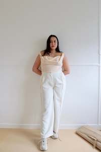 Awa Tops: Yellow Striped Awa Top L