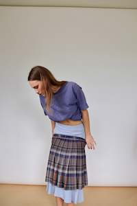 Pleated Mid Length Skirt