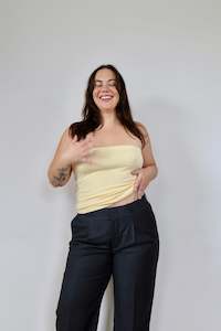 Preloved: Yellow Knitted Bandeau Top