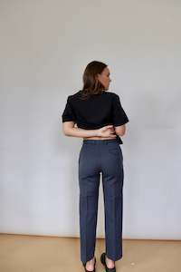 Blue Vintage Pinstriped Trousers