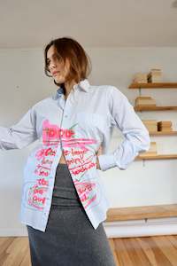 Products: Blue Striped 'To Do' Shirt S