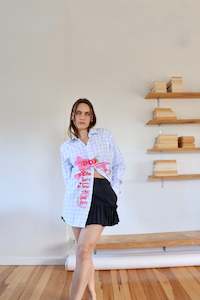 To Do Shirt: Blue Squared 'To Do' Shirt SAMPLE L