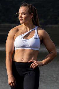 Shape Me Backless Bra: Mā Asym One Shoulder Bra