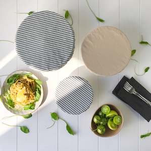 Bowl Cover Sets: NUDE & BLUE | Bowl cover set of three