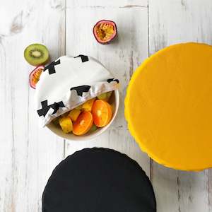 Bowl Cover Sets: GOLD, BLACK & CROSSES | Bowl cover set of three