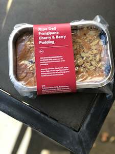 Gluten-free Cherry Berry Frangipane Pudding