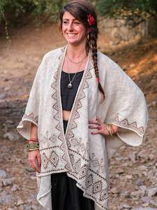 Free Spirit Collection: Lily and Lotus Festival Cape - Natural