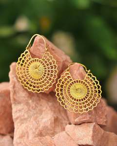 Free Spirit Collection: Asteria Earrings - Brass Gold