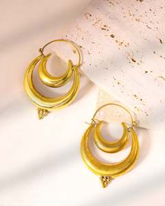Free Spirit Collection: Athena Earrings - Brass Gold