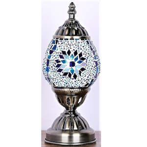 Rivendell Lamps And Lighting Solutions: Blue Oval Turkish Mosaic Lamp