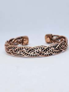 Bracelets 1: Plaited Woven Pattern Copper Magnetic Bracelet