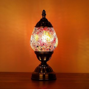 Turkish Lamps: Turkish Oval Mosaic Lamp