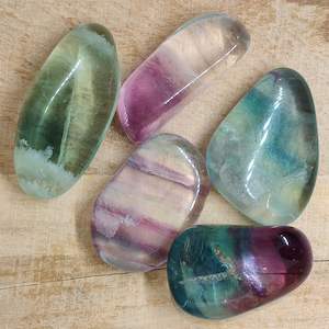 Tumbled Crystals: Fluorite Tumbled Crystal