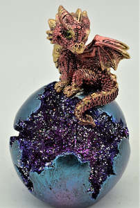 Dragons: Red Baby Dragon on Hatched Egg