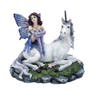 Fairies: Fairy with White Unicorn