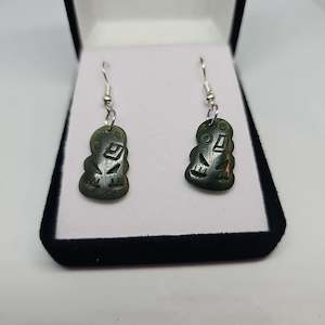 Tiki Greenstone Earrings