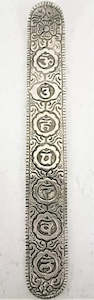 Incense Holders: White Metal Chakra Incense Holder