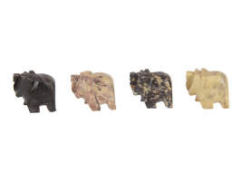 Under 10: Mini Soapstone Elephants