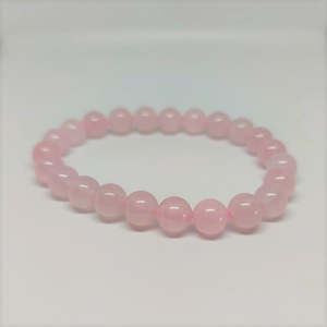 Popular Add Ons: Rose Quartz Round Bead Crystal Bracelet