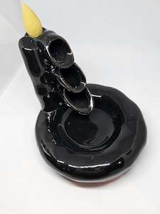 Waterfall Backflow Incense Cone Burner Bamboo