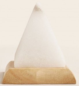 Stimulate Your Sacral Chakra: Salt Lamp Pyramid White 10cm Mood Change