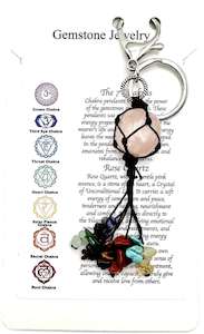Rose Quartz: Chakra Keyring Rose Quartz