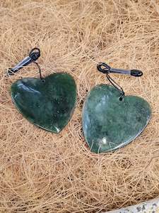 Heart Greenstone Pendant