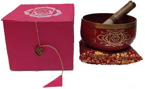 Fantasy: Red Chakra Singing Bowl with Gift Box