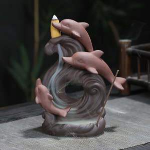 Incense Holders: Dolphin Backflow Incense Burner