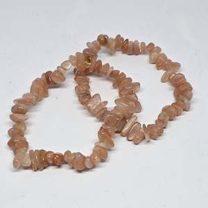 Peach Moonstone Chip Bracelet