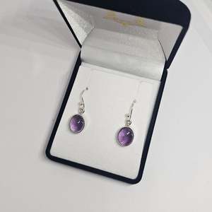 Amethyst: Amethyst Sterling Silver Earrings