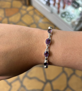Amethyst Sterling Silver Bracelet