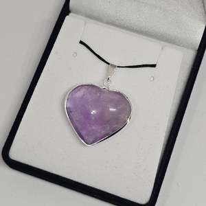 Amethyst: Amethyst Heart Pendant