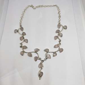 Rose Quartz: Rose Quartz Sterling Silver Necklace