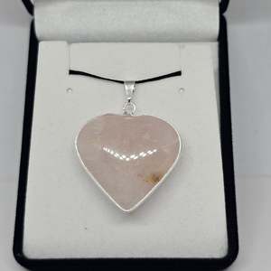 Rose Quartz Heart Pendant